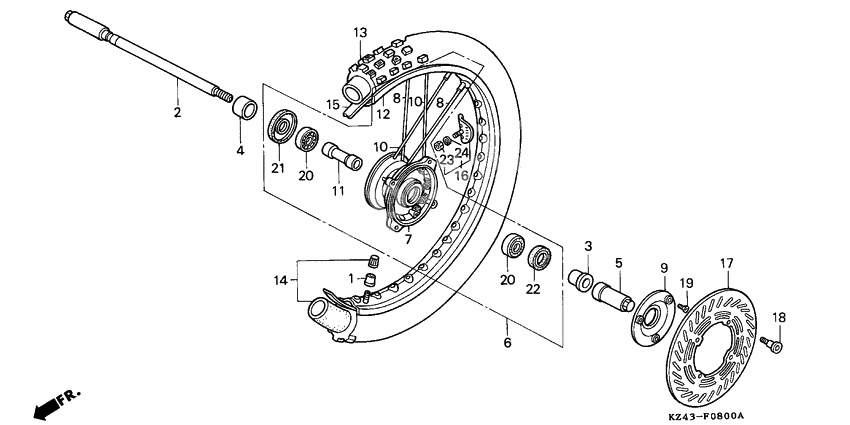 Transom + tube              

                  CR125RL/RM