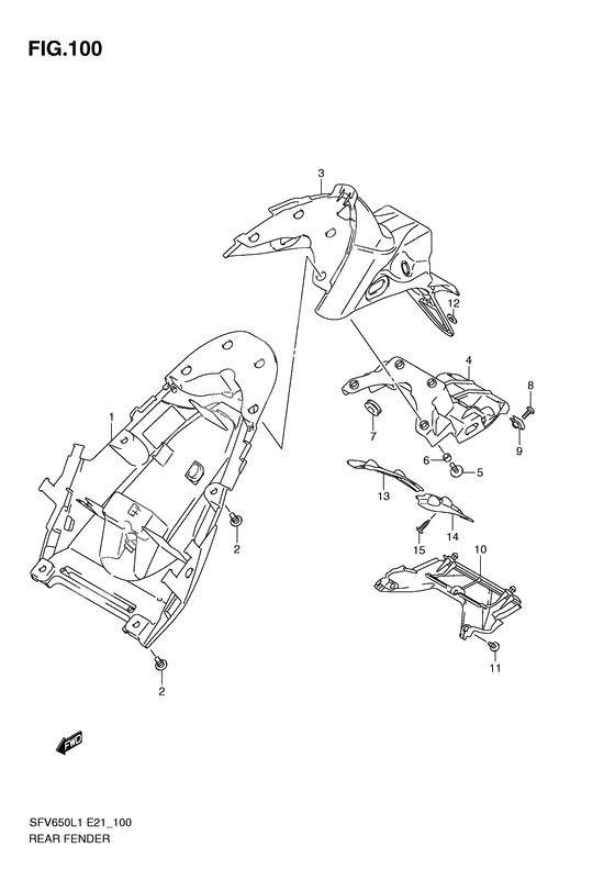 Rear fender              

                  Sfv650ul1 e24