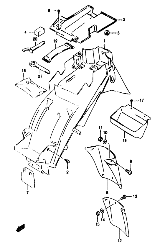 Rear fender              

                  Gsf1200sav/saw/sax/say