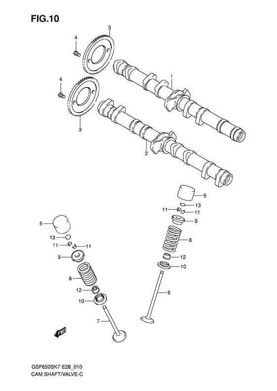 Cam shaft - valve