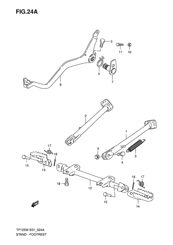 Stand - footrest              

                  Model k5