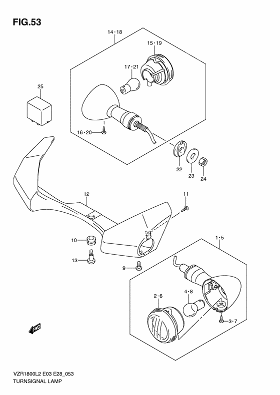 Turnsignal front & rear lamp              

                  Vzr1800zl2 e33