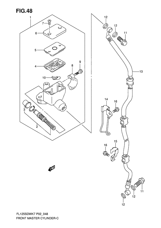 Front master cylinder