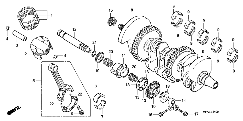 Crankshaft/piston