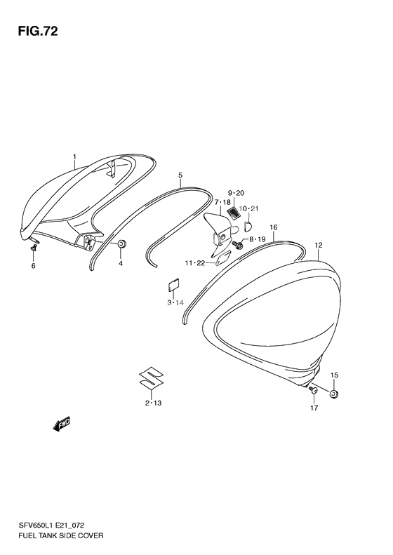 Fuel tank side cover