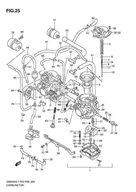 Carburetor assy              

                  Gs500fh p33