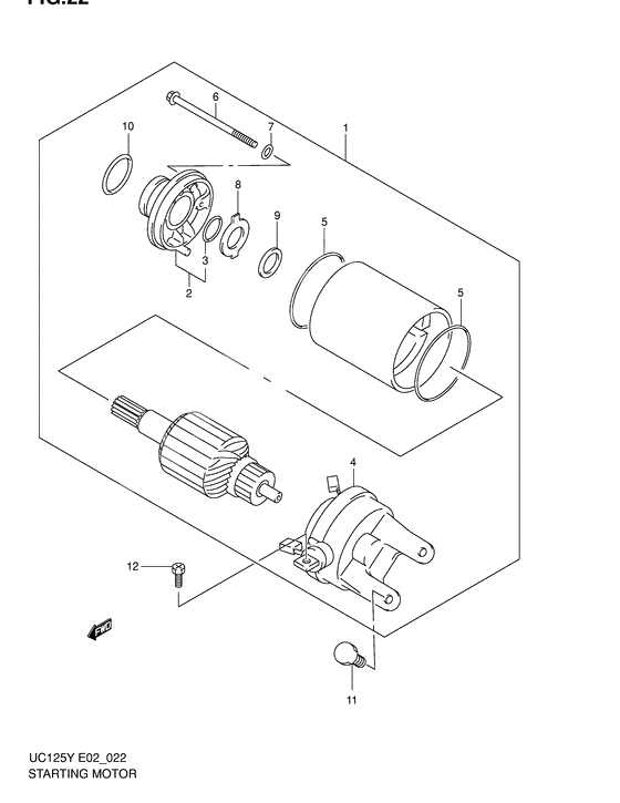 Starting motor