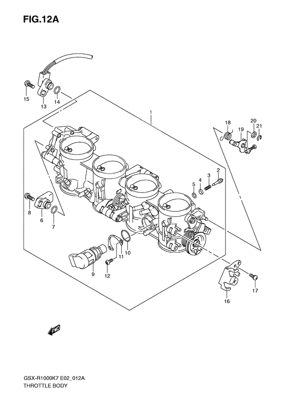 Throttle body              

                  Model k8