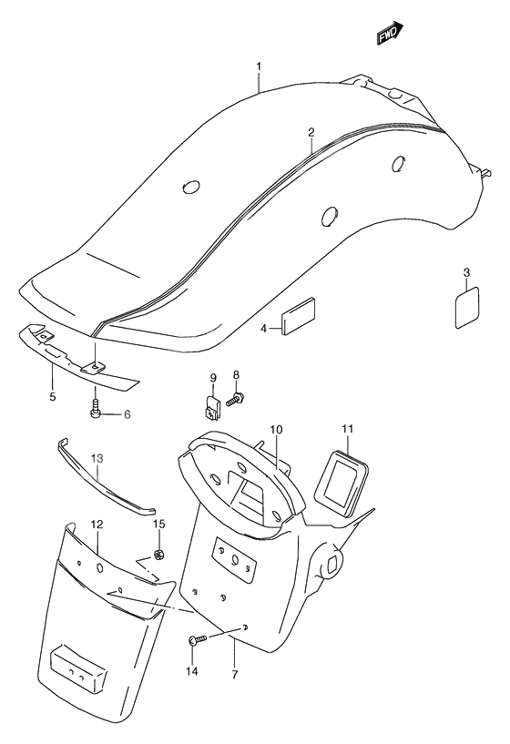 Rear fender              

                  Model x