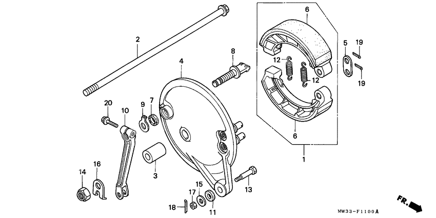 Rear brake master cylinder              

                  CB750