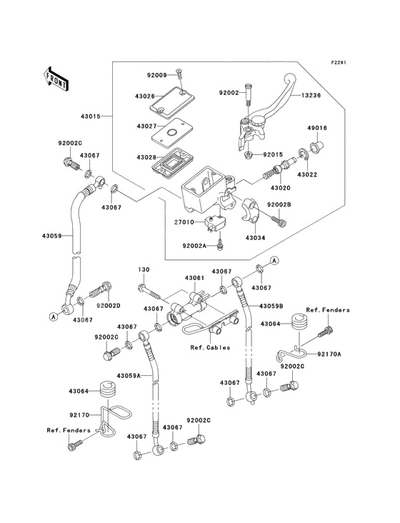 Front master cylinder