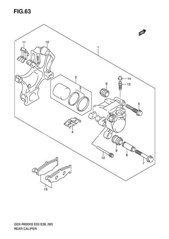 Rear caliper