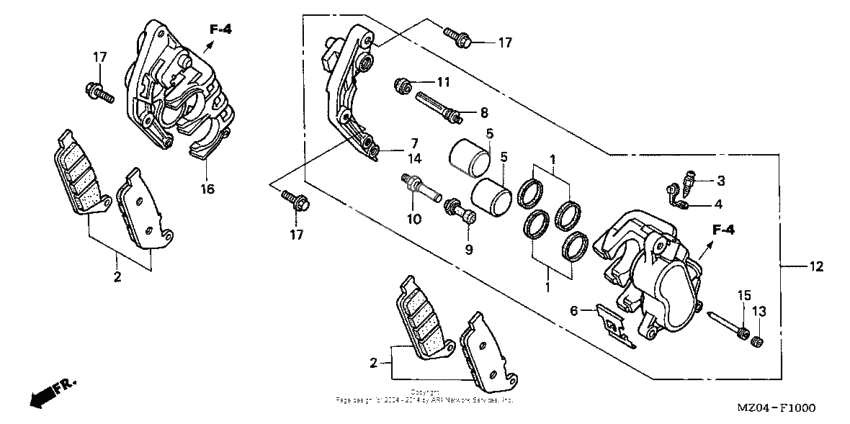 Front brake caliper