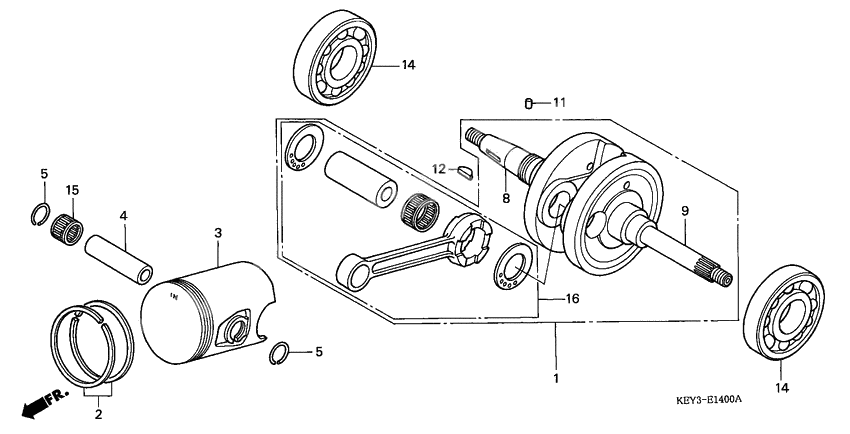 Crankshaft/piston