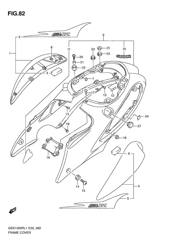 Frame cover              

                  Gsx1300rl1 e19