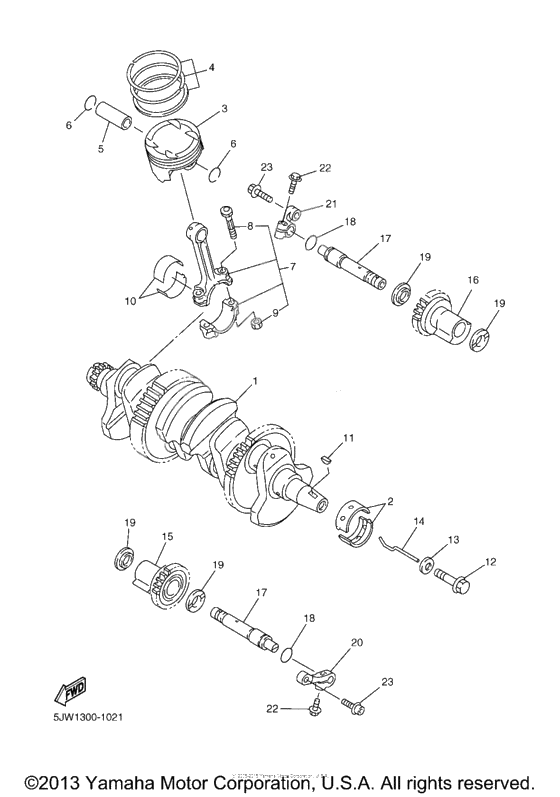 Crankshaft piston