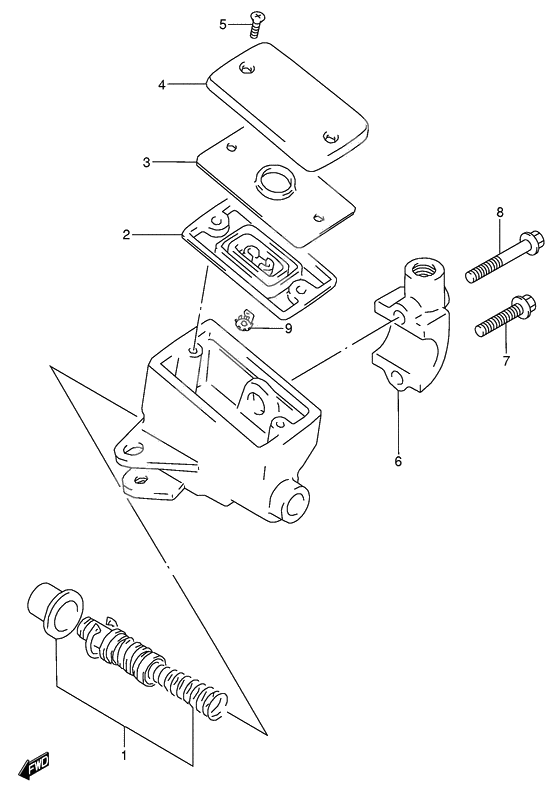 Front master cylinder