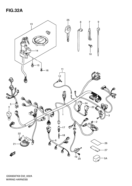 Wiring harness              

                  Gsx650fa/fua