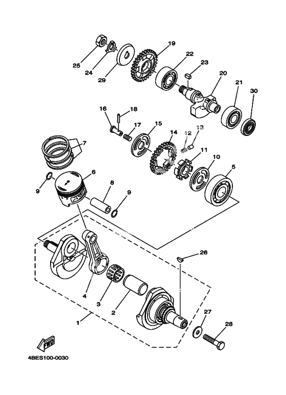 Коленчатый вал & Поршень