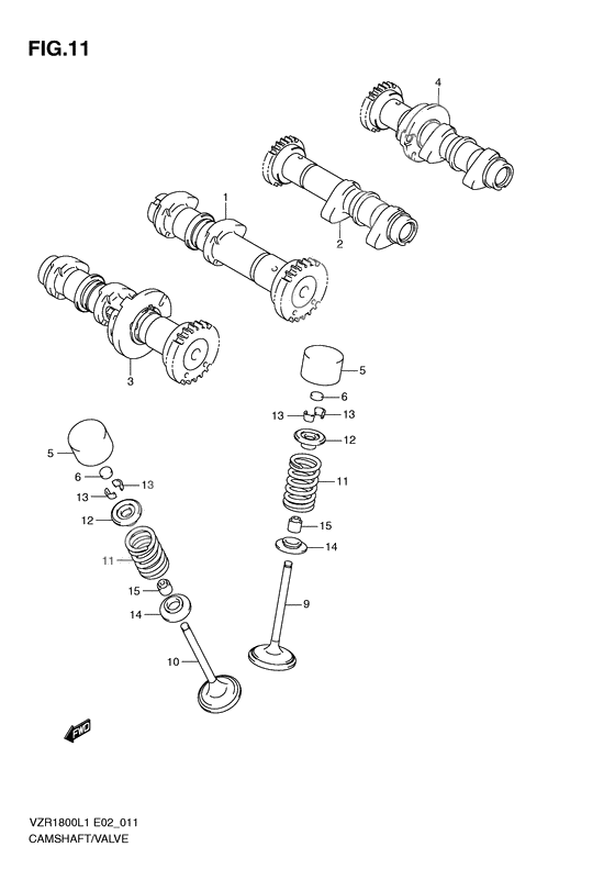 Camshaft - valve