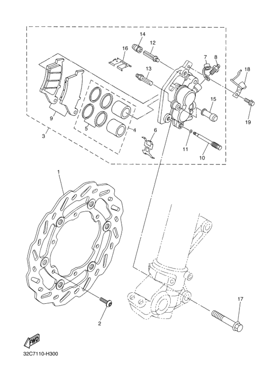 Front brake caliper