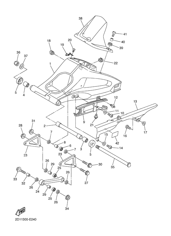 Rear arm