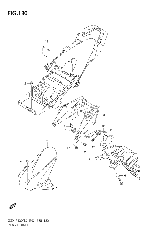 Rear Fender (Gsx-R1000L3 E03)