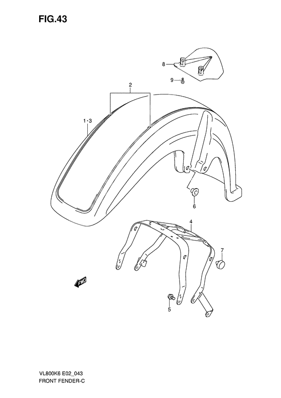 Front fender              

                  Model k6/k7