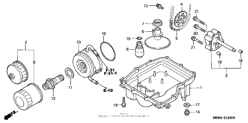 Oil pan + oil pump