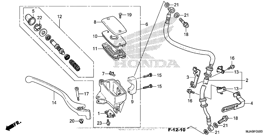 Front brake master cylinder (1)
