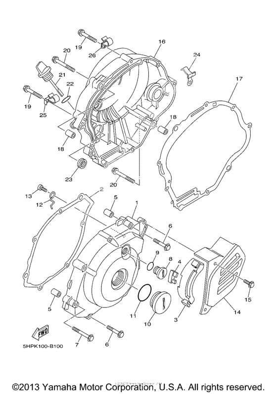 Crankcase cover              

                  1