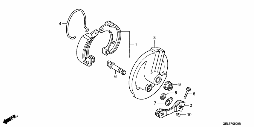 Front brake panel