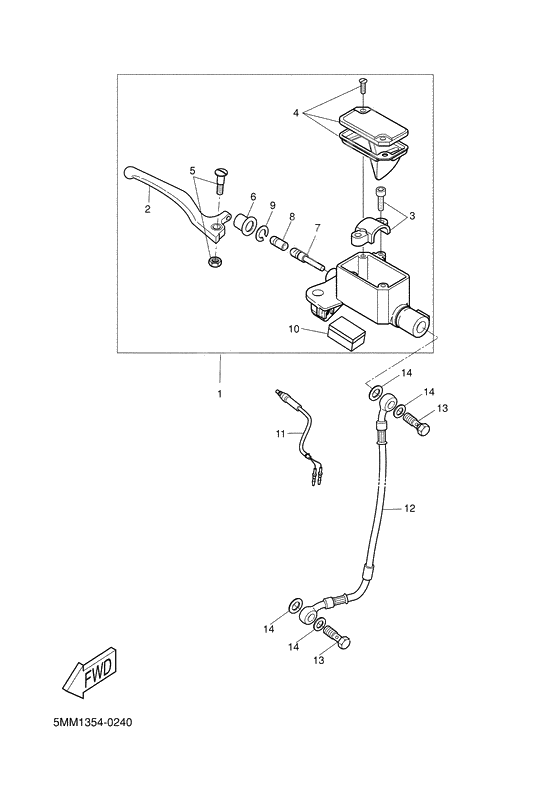 Front master cylinder
