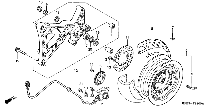 Rear wheel complete assy