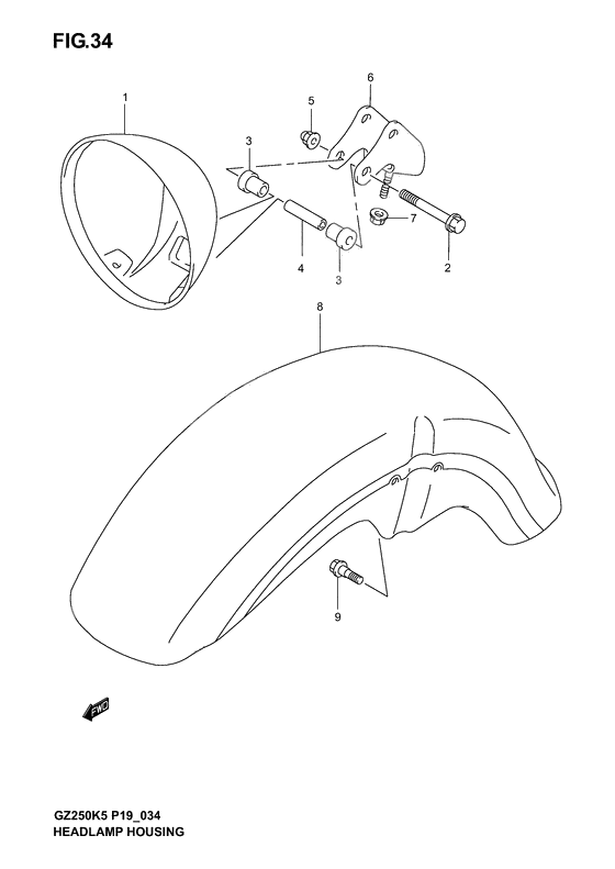 Headlamp housing