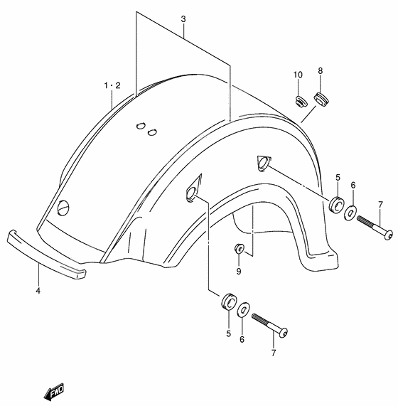 Rear fender              

                  Model k2