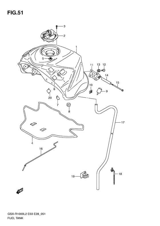 Tank fuel              

                  Gsx-r1000l2 e33