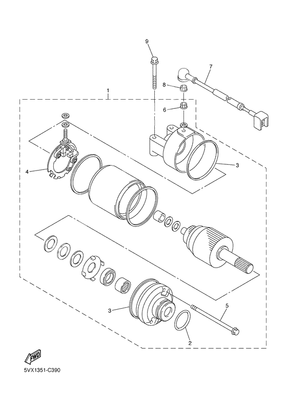 Starting motor