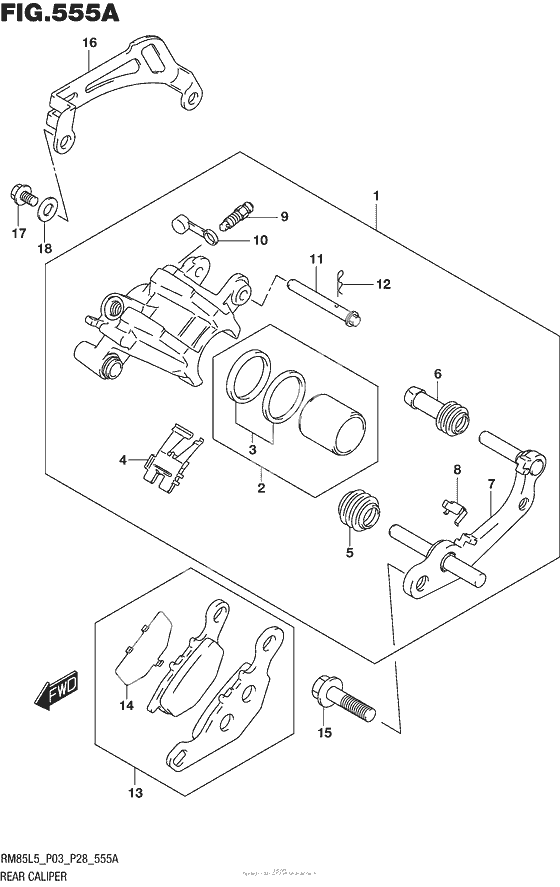 Задний тормозной суппорт