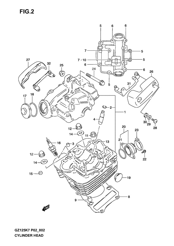 Cylinder head              

                  Model k3