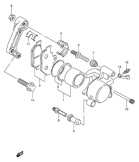 Front caliper              

                  Model v/w/x