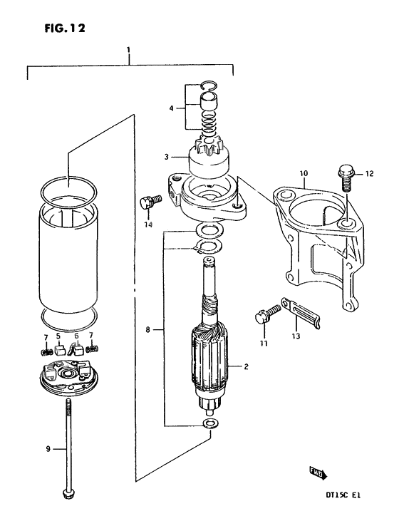 Starting motor