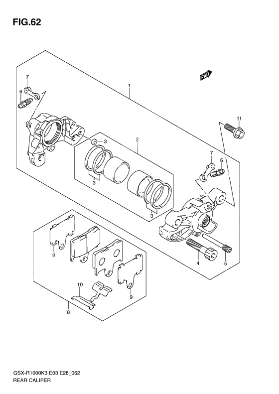 Rear caliper