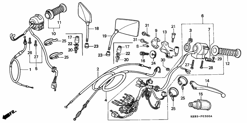 Handle lever/switch/cable