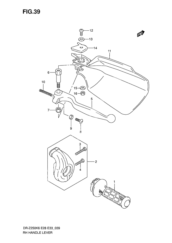 Rh handle lever