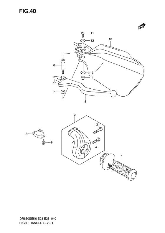 Right handle lever