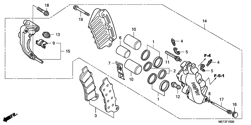 Front brake caliper              

                  FJS4 00D8