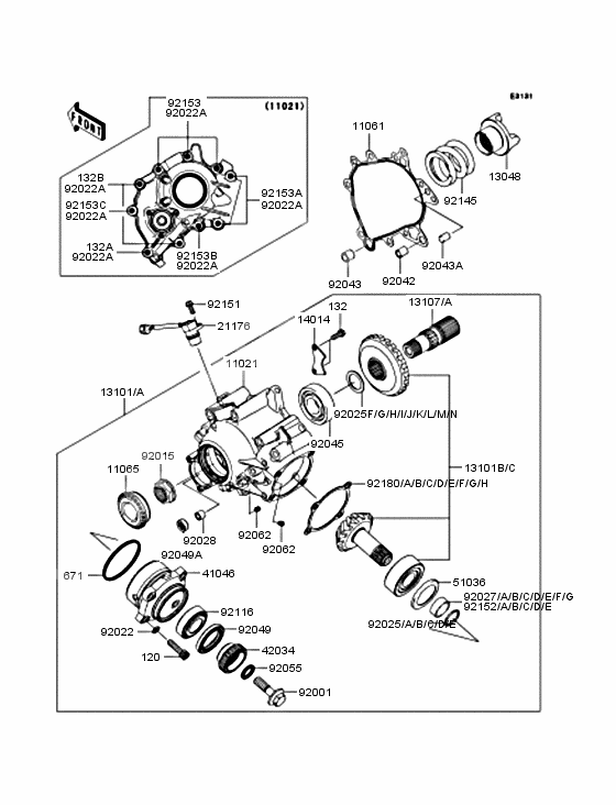 Front bevel gear              

                  1/2