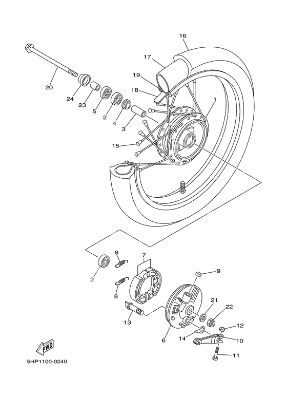 Переднее колесо