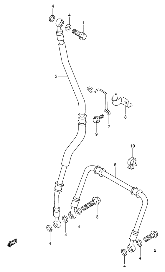 Front brake hose